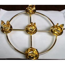 Advent Wreath--5 candle brass